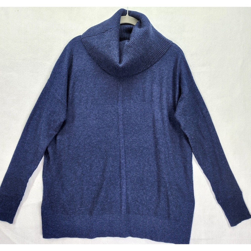 Sundance Catalog Sweater Women's XS Over-Sized Navy Cowl Neck